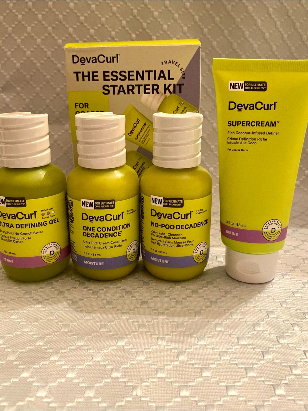 Lot of 2 DevaCurl Hair Starter Kits Travel Size for Coarse Waves and Curls